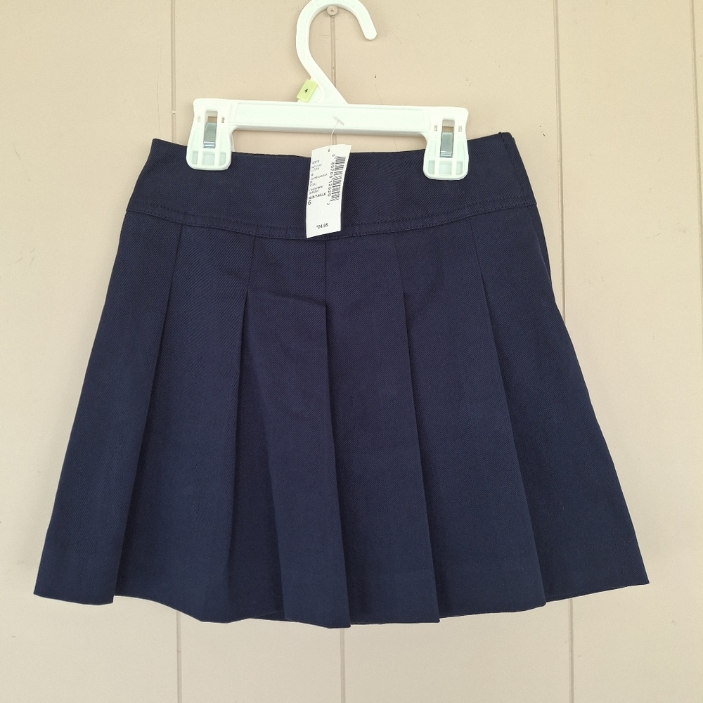 Children's Place NWT Navy Pleated Uniform Skirt Girl's Size 6